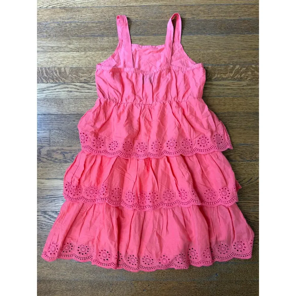Old Navy Girls' Coral Eyelet Dress Size 10-12